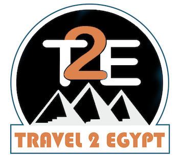 Travel2Egypt logo in orange and black featuring modern, sleek typography and design