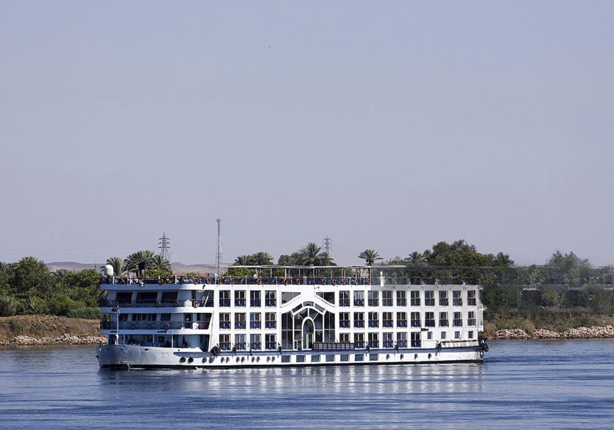 The luxurious MS Al Kahila Nile Cruise ship sailing on the Nile River